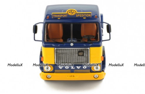 Volvo F88 Tractor Truck 2-ASSI 1971 yellow blue, TR034, IXO 1:43