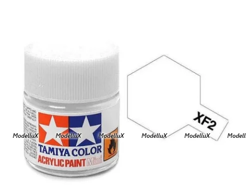 Краска матовая акриловая (Белая), Tamiya XF-2