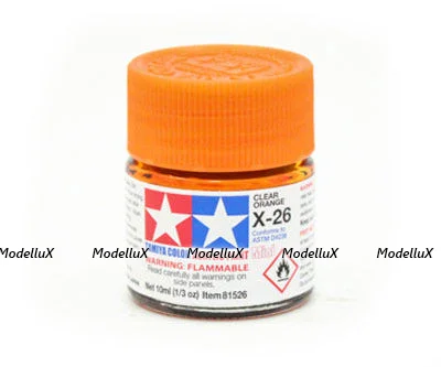 Краска глянцевая акриловая (Clear Orange), Tamiya X-26