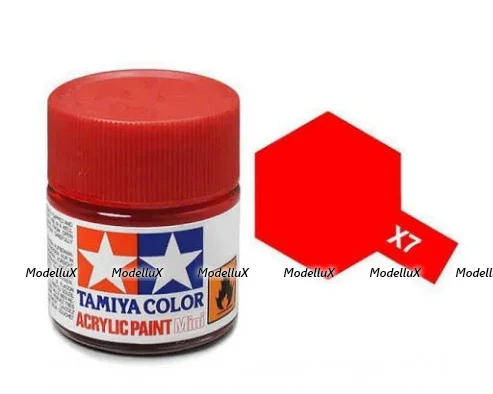 Краска глянцевая акриловая (Красная), Tamiya X-7