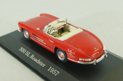 Mercedes 300 SL Roadster (W198) 1963, red, MBOMS057, Altaya, Mercedes-Benz Offizielle Modell Sammlung #61, 1:43