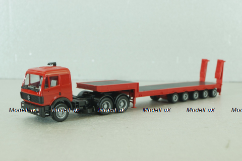 Mercedes SK 2436 with semi trailer, red 141963, Herpa 1:87