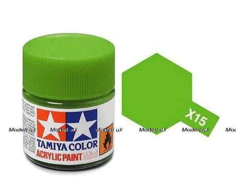 Акриловая глянцевая краска  Gloss Light Green (салатовый), X-15, 81515 Tamiya 